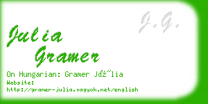 julia gramer business card